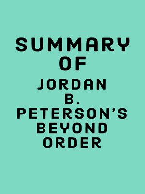 cover image of Summary of Jordan B. Peterson's Beyond Order